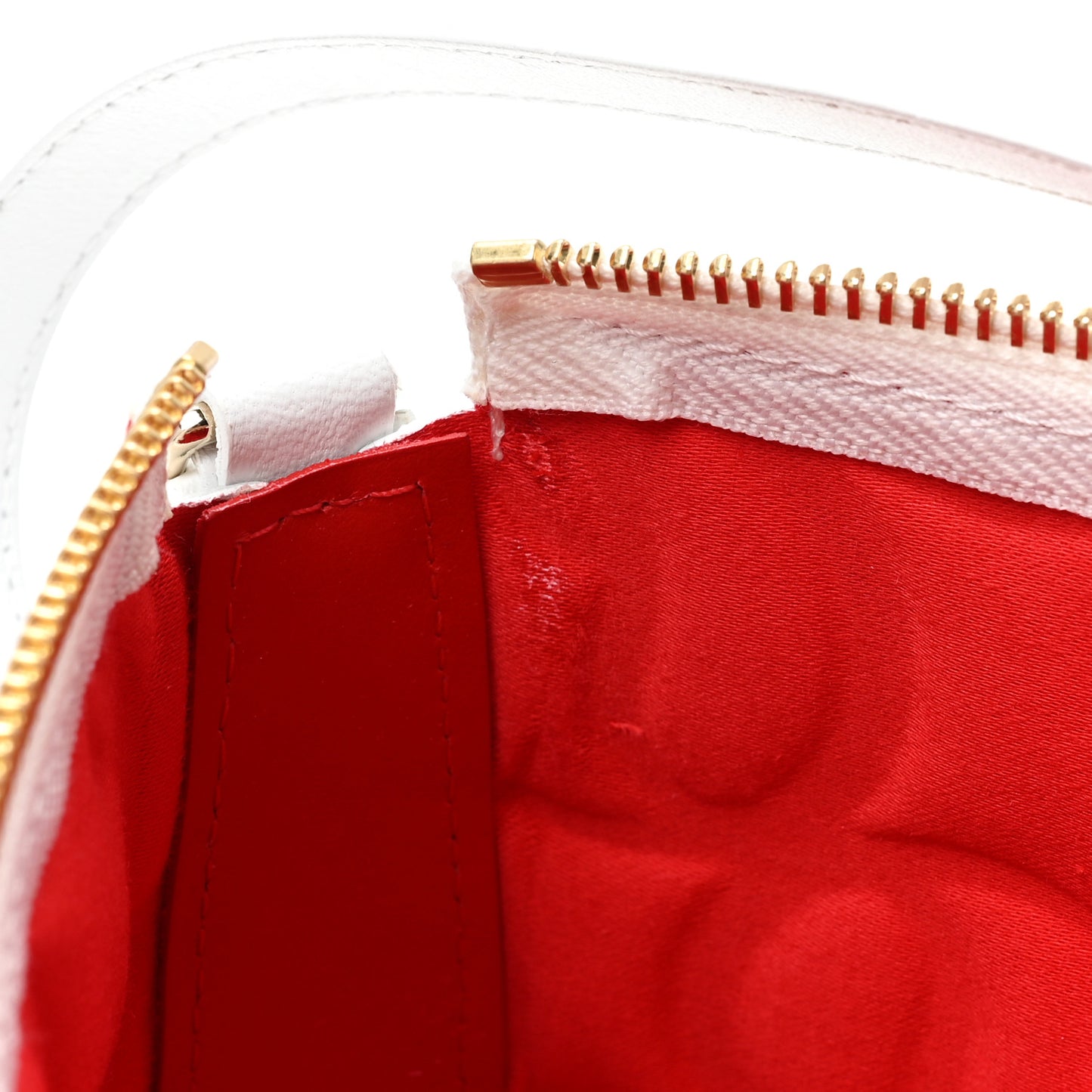 Lambskin Embossed Loubila Shoulder Bag White