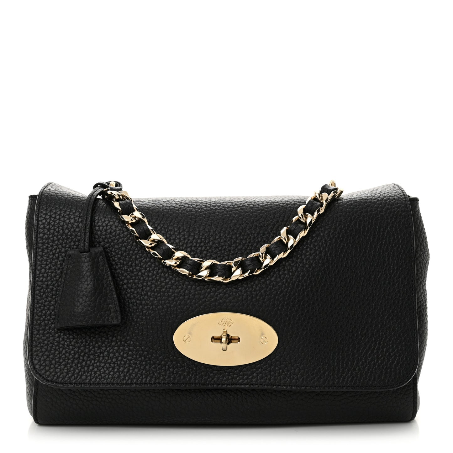 Small Classic Grain Calfskin Medium Lily Black