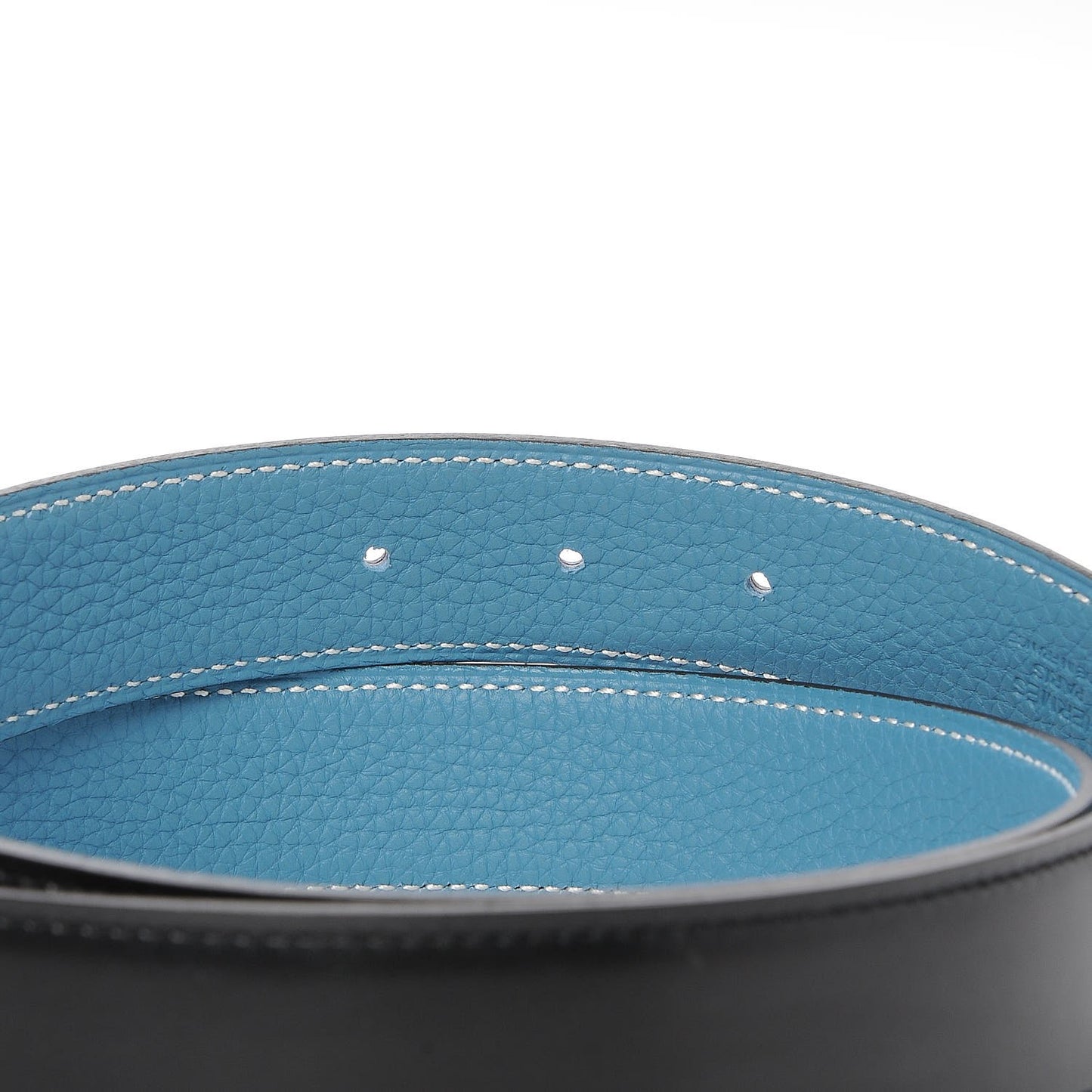 Box Togo 32mm Reversible Belt Strap 85 Black Blue Jean