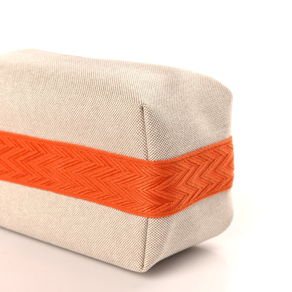 Hermes Canvas Small Bride-A-Brac Pouch Natural Orange 9 of 10