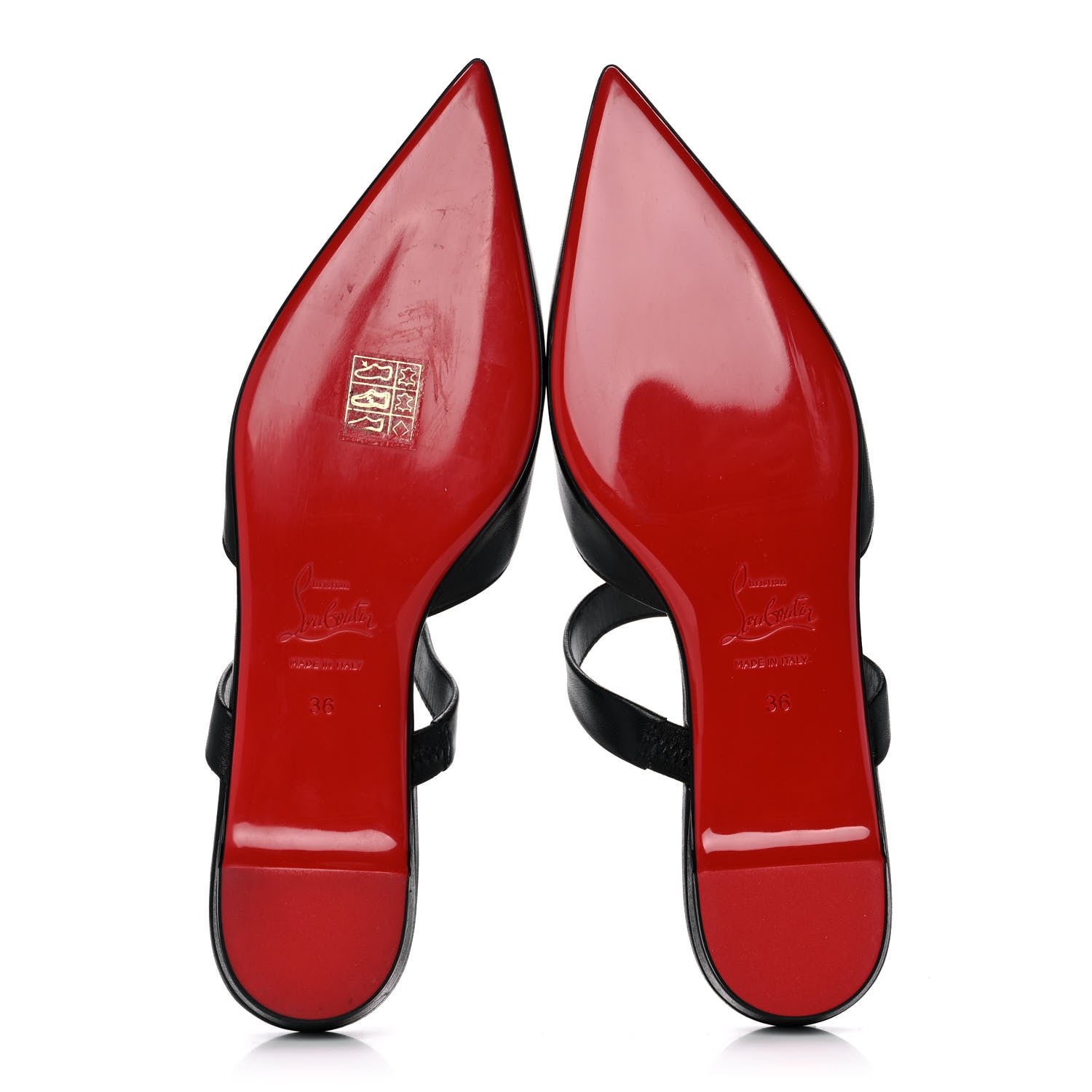Christian Louboutin Nappa Choc Lock Flats 36 Black 5 of 9