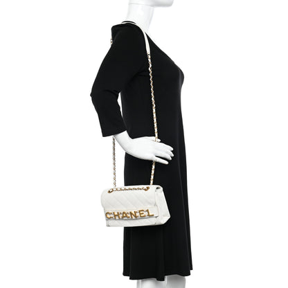 Chanel Calfskin Quilted Small Enchained Flap White 2 of 11