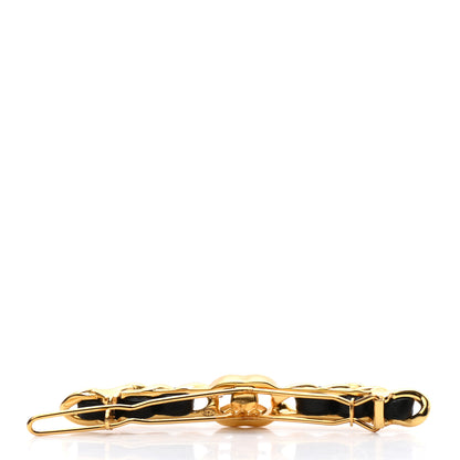 Chanel Pearl Lambskin CC More Is More Hair Clip Black Gold 3 of 4