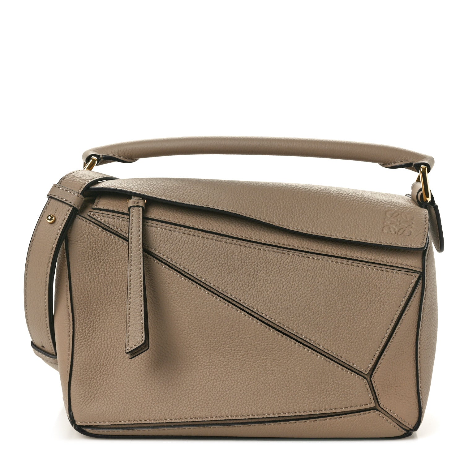 Loewe Grained Calfskin Small Puzzle Bag Sand 1 of 9