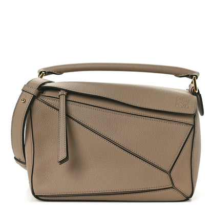 Loewe Grained Calfskin Small Puzzle Bag Sand 1 of 9