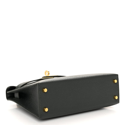 Hermes Epsom Mini Kelly Sellier 20 Vert Mangrove 4 of 10