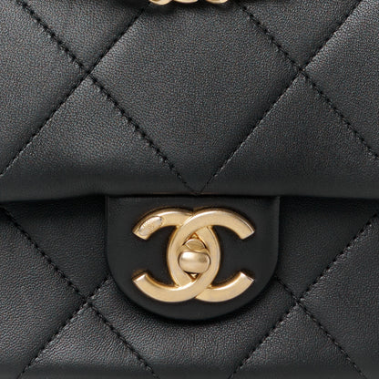 Chanel Lambskin Small A Real Catch Flap Bag Black 9 of 12