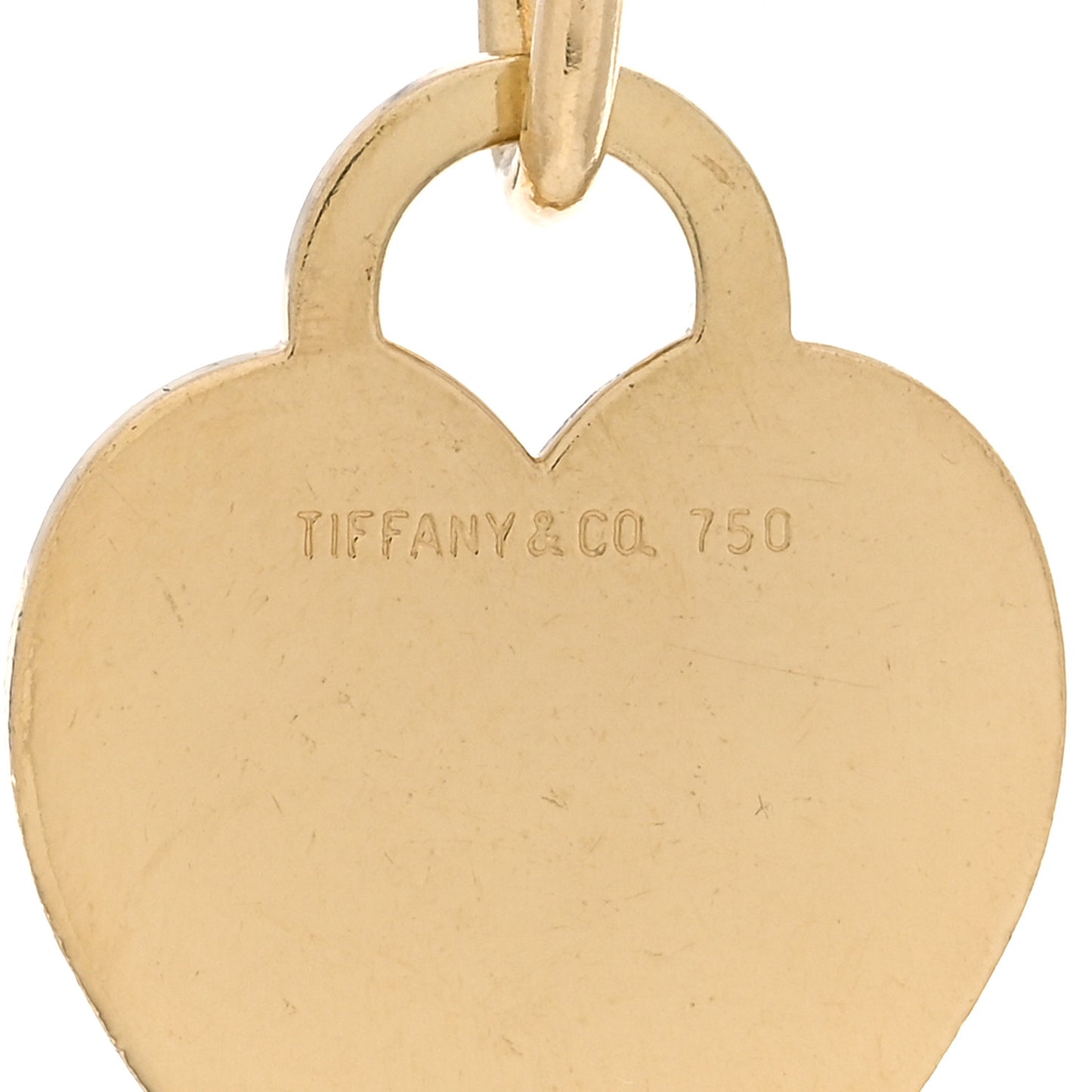 18K Yellow Gold Heart Tag Charm Bracelet