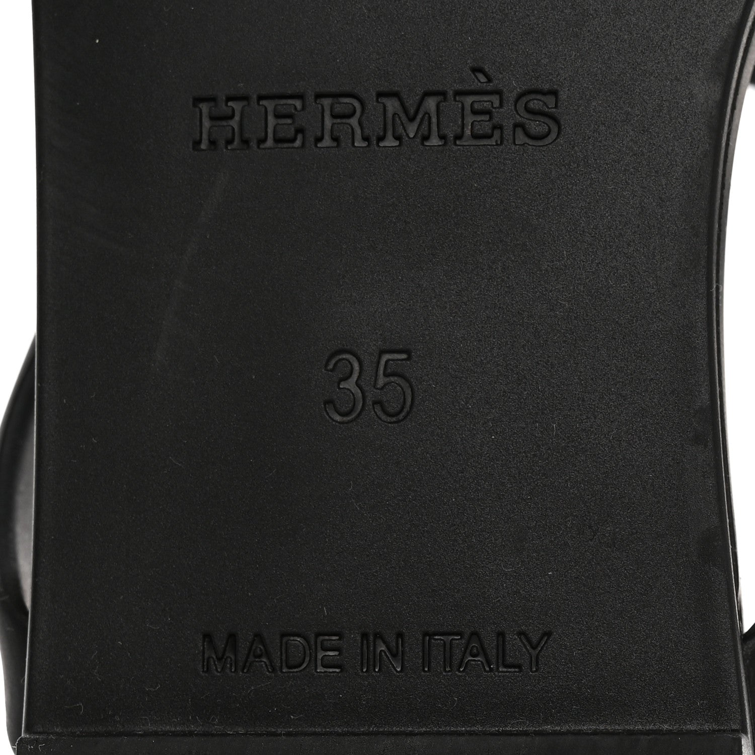 Hermes Rubber Womens Egerie Sandals 35 Black 6 of 8