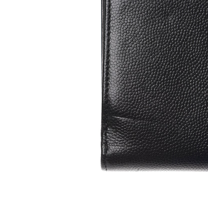 Chanel Caviar Sevruga French Compact Wallet Black 9 of 9