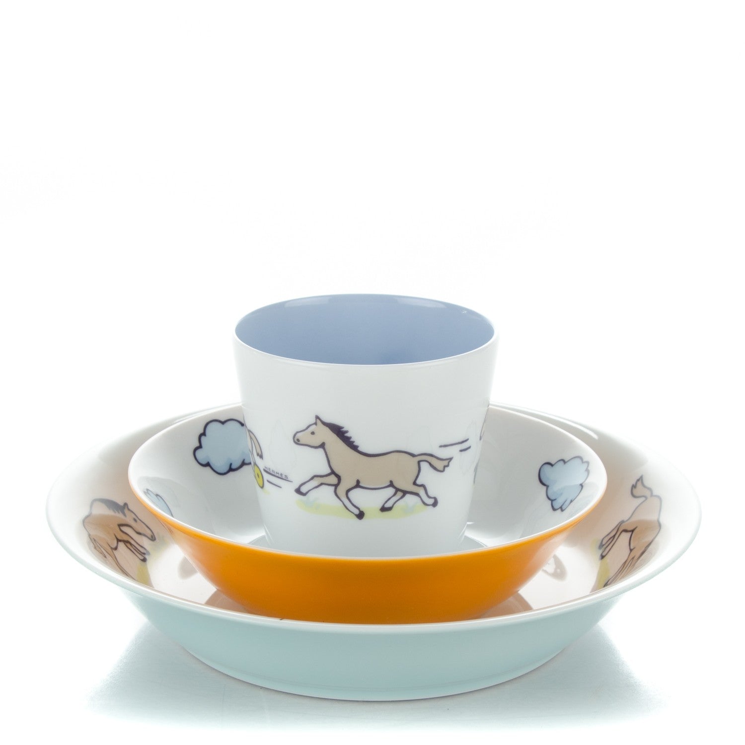 Hermes Porcelain Adada Set of 3 1 of 11