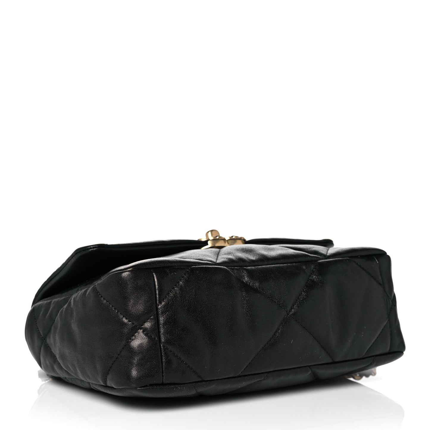 Goatskin Quilted Medium Chanel 19 Flap Black