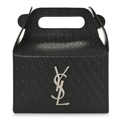 Saint Laurent Calfskin Monogram Take Away Box Black 1 of 9