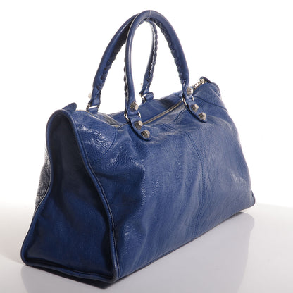 Balenciaga Agneau Giant 12 Silver Hardware Work Bleut Bleu Glacier 3 of 12
