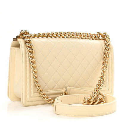 Chanel Lambskin Quilted Medium Boy Flap White 2 of 11
