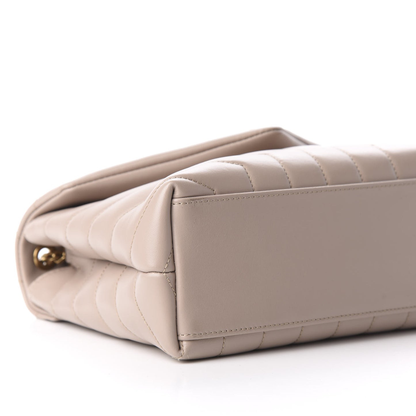 Calfskin Y Quilted Monogram Small Loulou Chain Satchel Light Natural