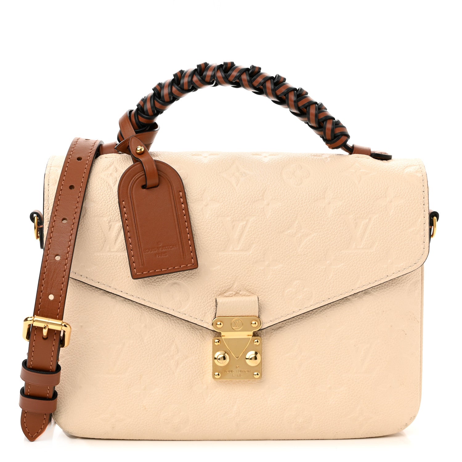Louis Vuitton Empreinte Braided Pochette Metis Creme Beige Caramel 1 of 13