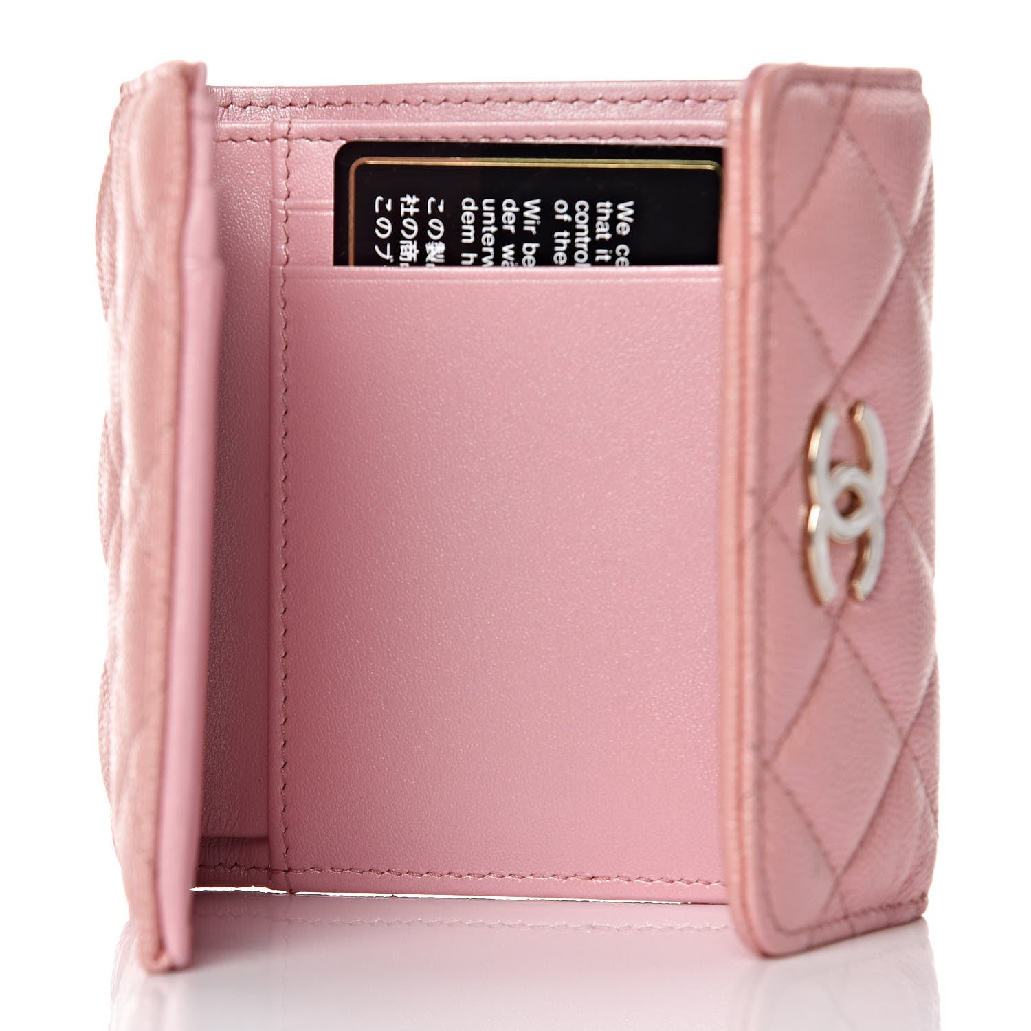 Chanel Iridescent Caviar Quilted Small Flap Wallet Rose Pink 5 of 9