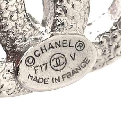 Chanel Crystal CC Earrings Silver 4 of 4