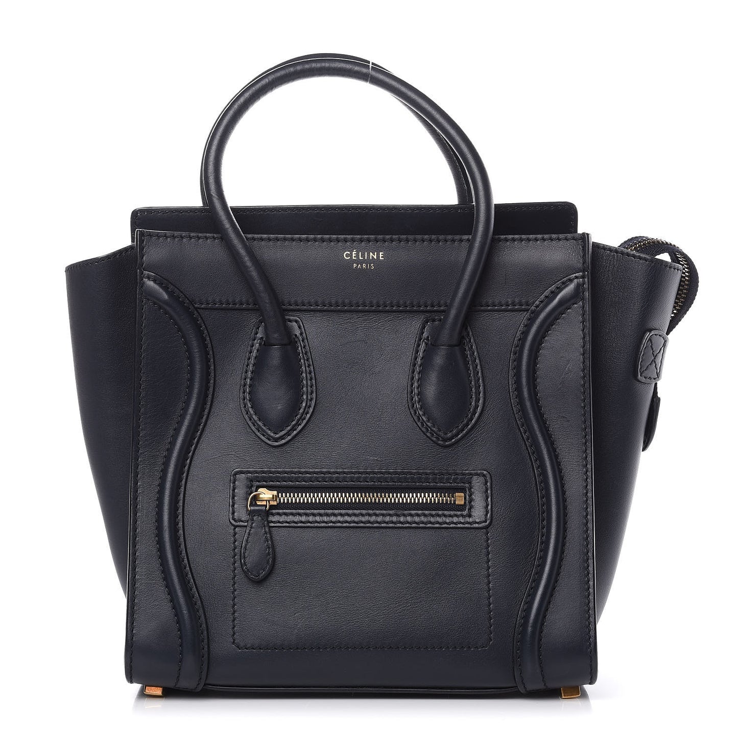Smooth Calfskin Micro Luggage Navy Blue