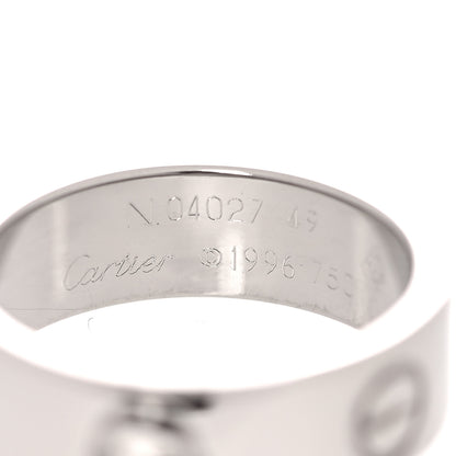 Cartier 18K White Gold 5.5mm LOVE Ring 49 4.75 8 of 8