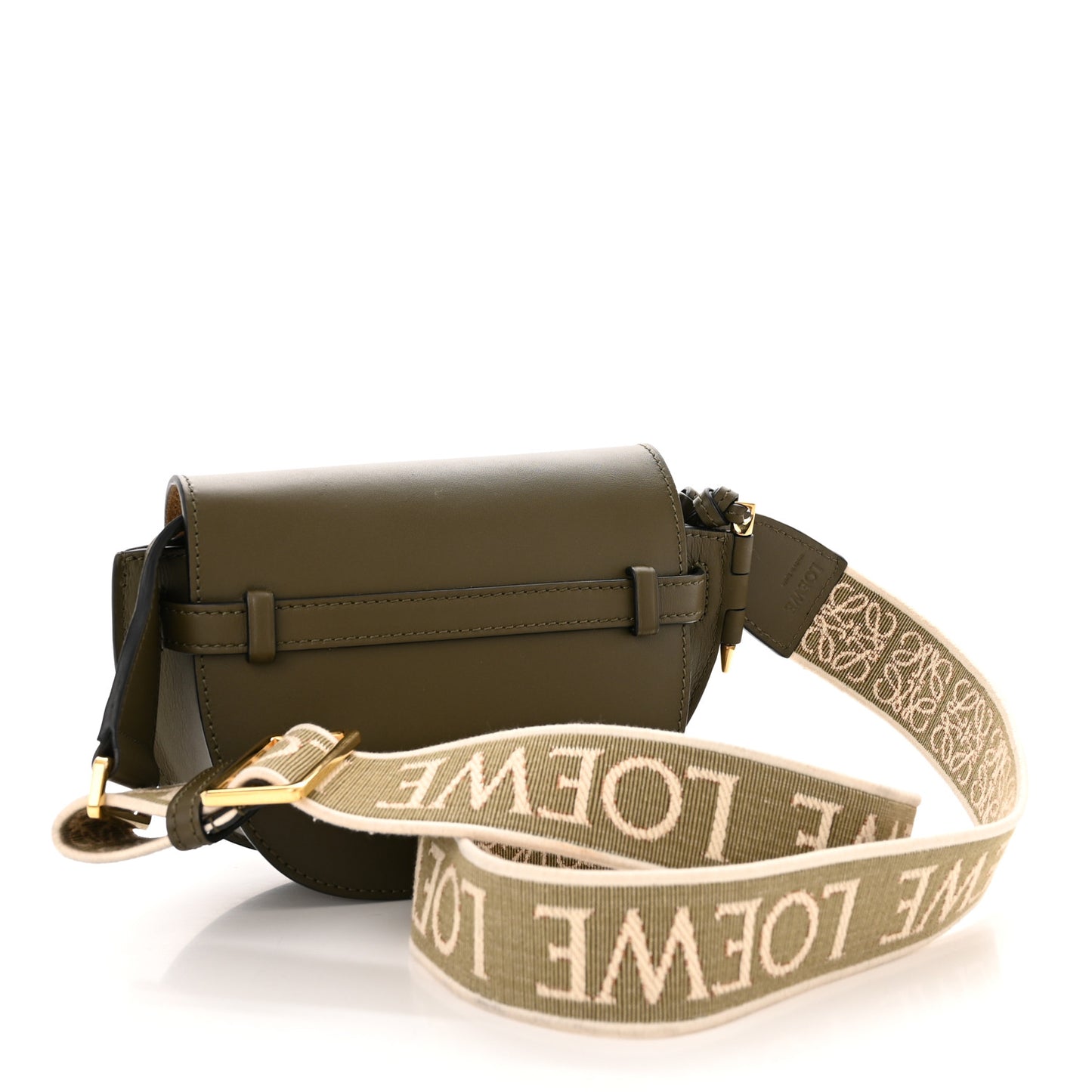 Calfskin Jacquard Mini Gate Dual Bag Autumn Green