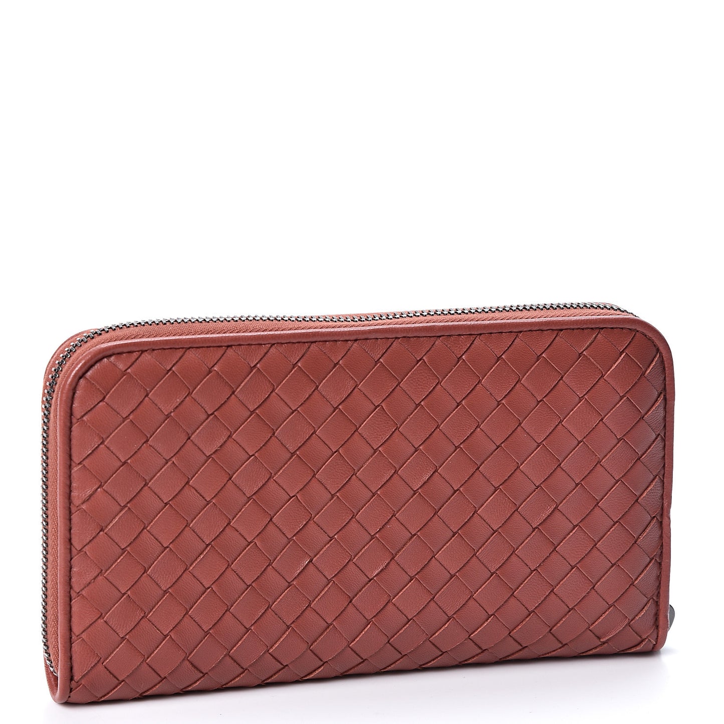 Nappa Intrecciato Zip Around Wallet Pompei