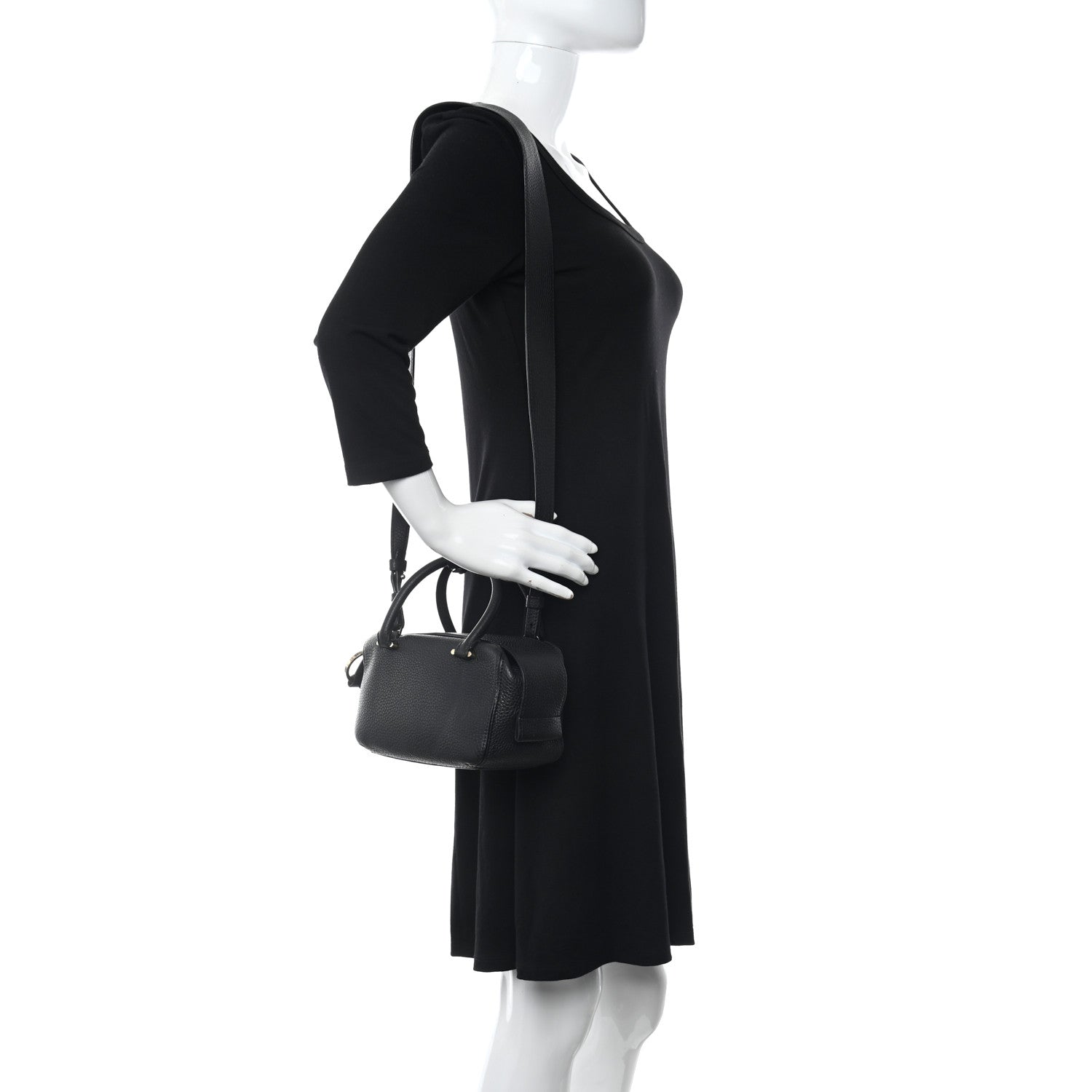 Delvaux Grained Calfskin Mini Cool Box Satchel Black 2 of 10