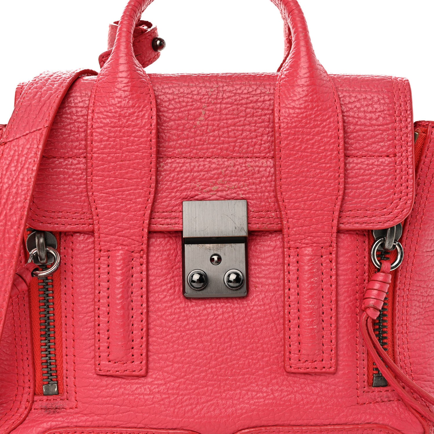 3.1 Phillip Lim Textured Calfskin Mini Pashli Satchel Raspberry 7 of 12