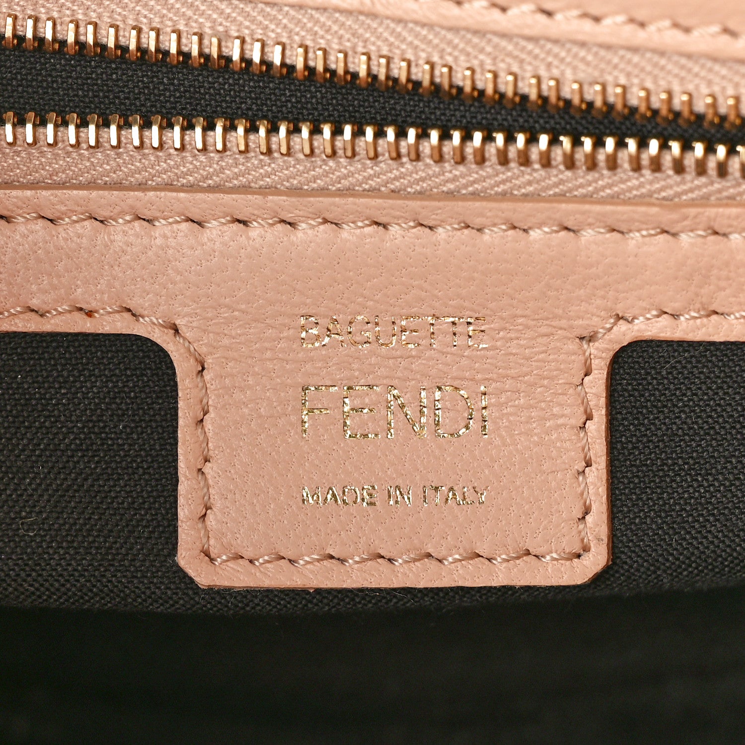 Fendi Nappa FF 1974 Embossed Baguette Rosa Quarzo 6 of 12