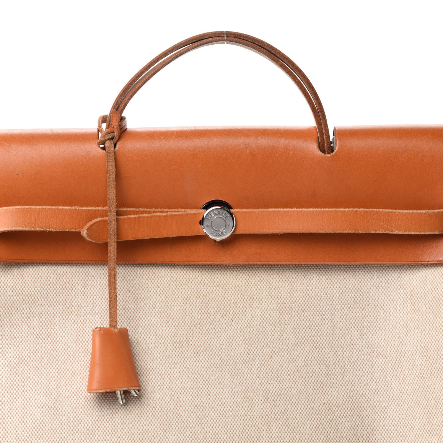 Hermes Toile Vache Calfskin Herbag 39 MM Natural 17 of 17