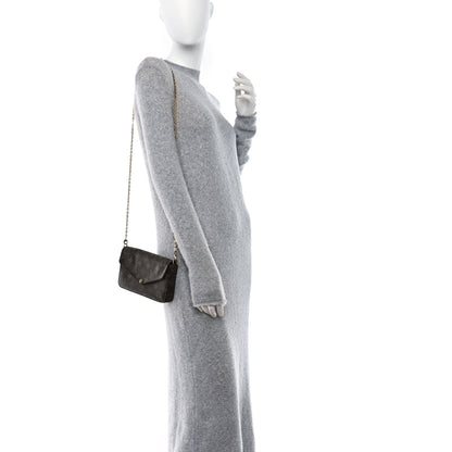 Louis Vuitton Monogram Pochette Felicie Chain Wallet Fuchsia 2 of 16