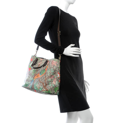 Gucci Soft GG Supreme Monogram Tian Medium Crossbody Tote Beige Multicolor New Acero 2 of 7
