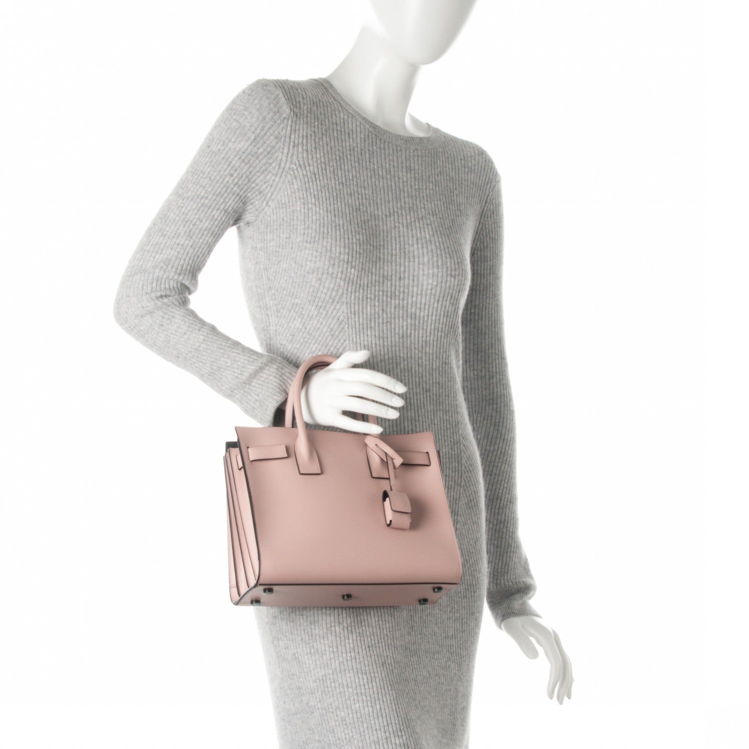 Saint Laurent Smooth Calfskin Baby Sac De Jour Pale Pink 3 of 8