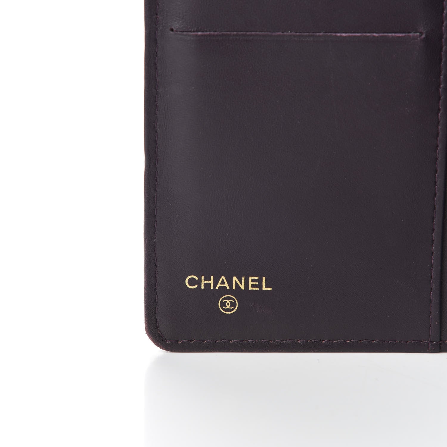 Chanel Lambskin Quilted Yen Wallet Purple 6 of 7