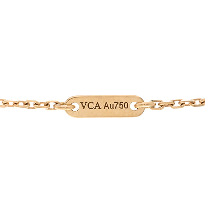 Van Cleef & Arpels 18K Yellow Gold Mother of Pearl Sweet Alhambra Pendant Necklace 4 of 6