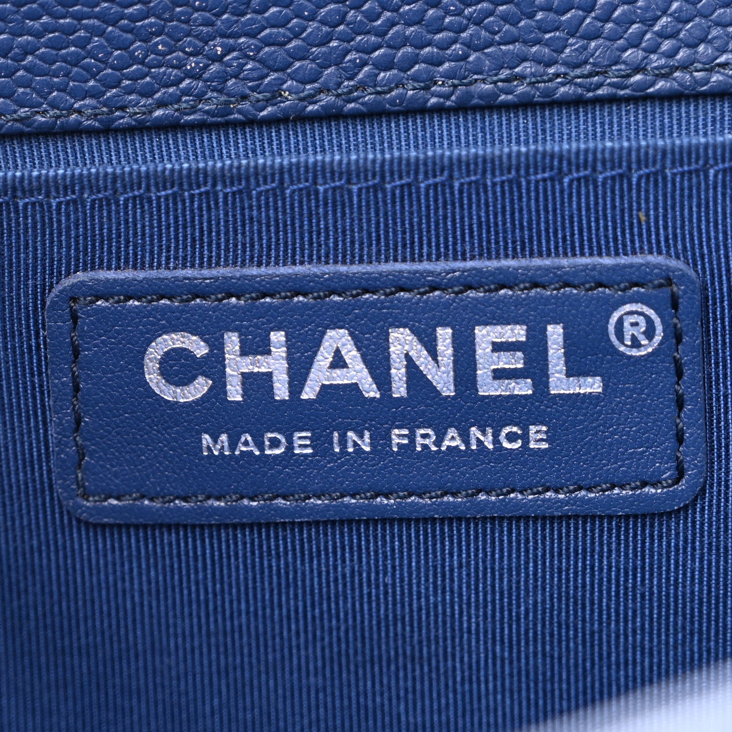 Chanel Caviar Quilted Medium Boy Flap Dark Blue 6 of 13