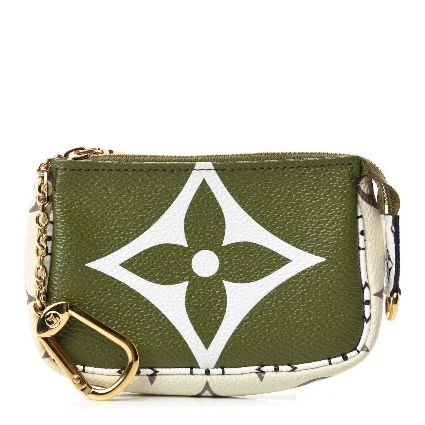 Monogram Giant Micro Pochette Accessories Kaki White