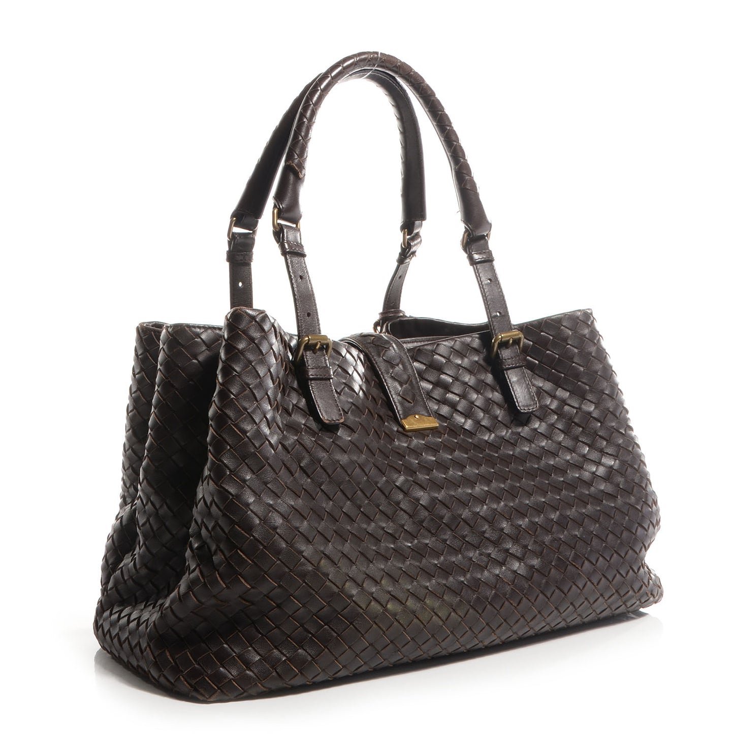 Nappa Intrecciato Medium Roma Tote Moro