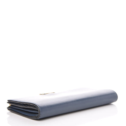 Burberry Calfskin Alvington Continental Wallet Blue 4 of 9