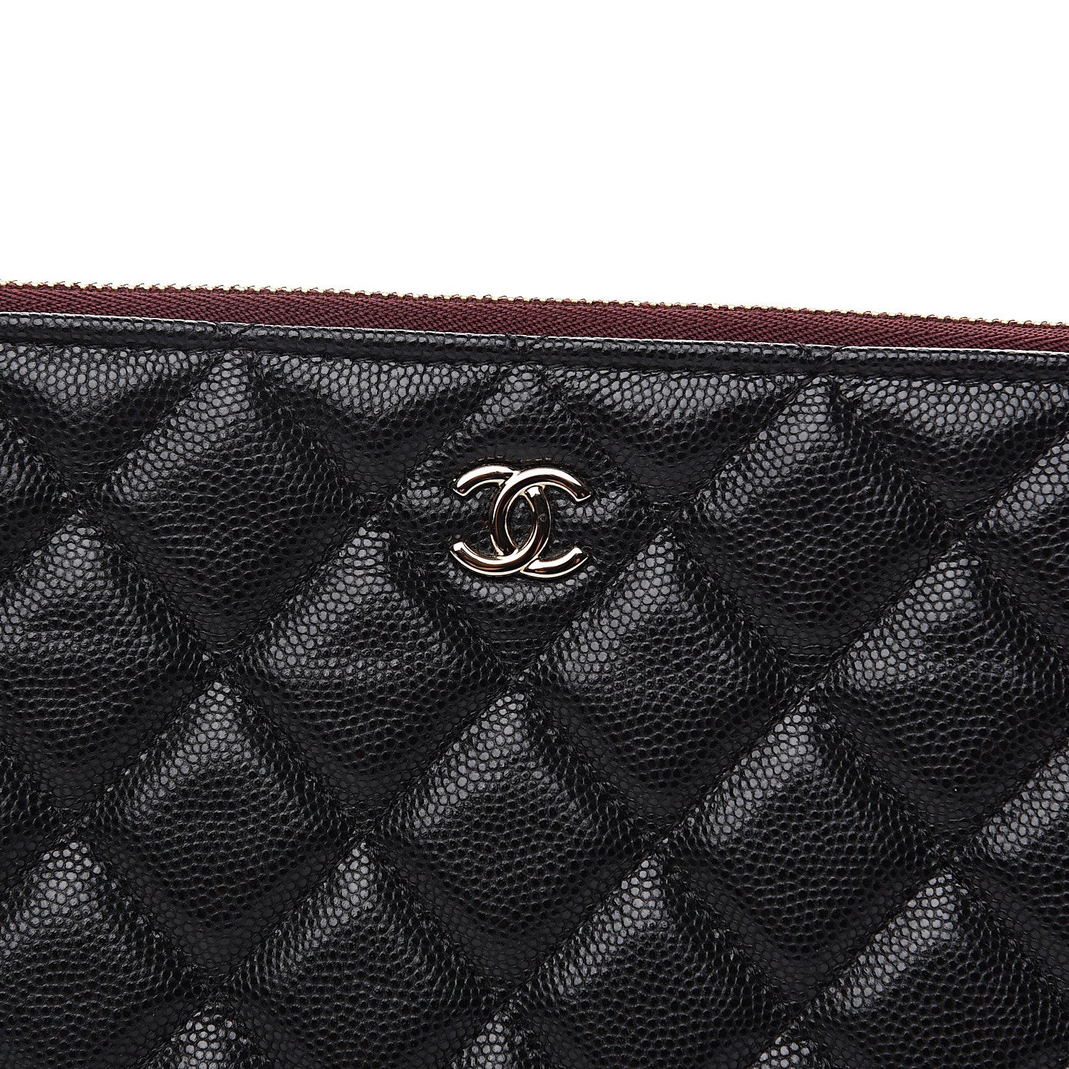 Chanel Caviar Quilted Large Cosmetic Case Black 7 of 8