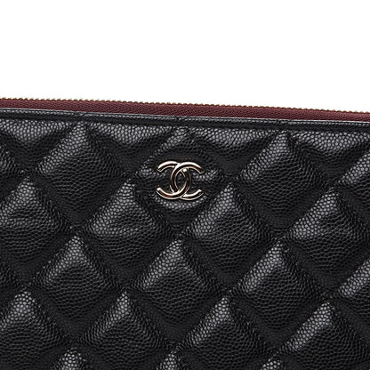 Chanel Caviar Quilted Large Cosmetic Case Black 7 of 8