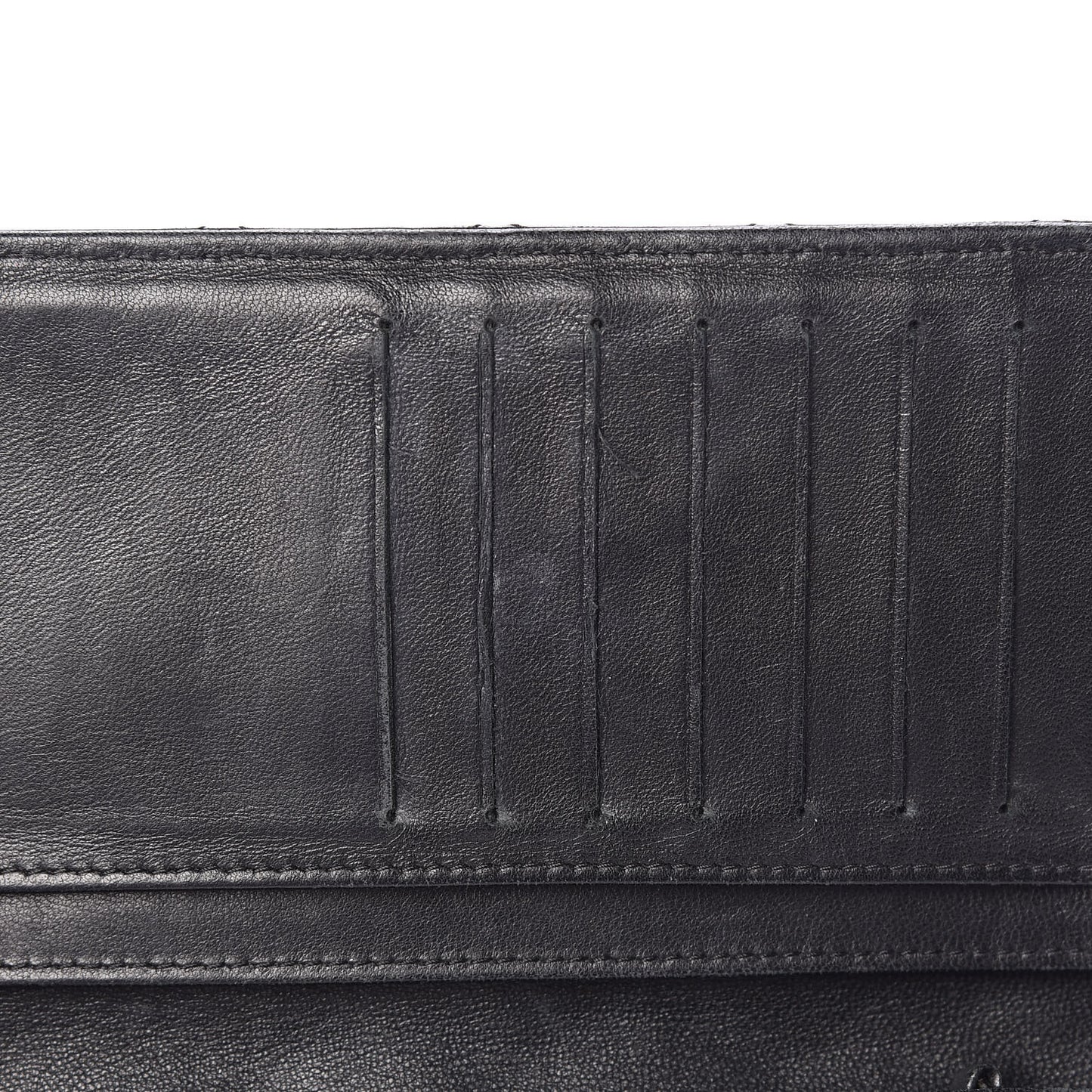 Lambskin Quilted Yen Wallet Black