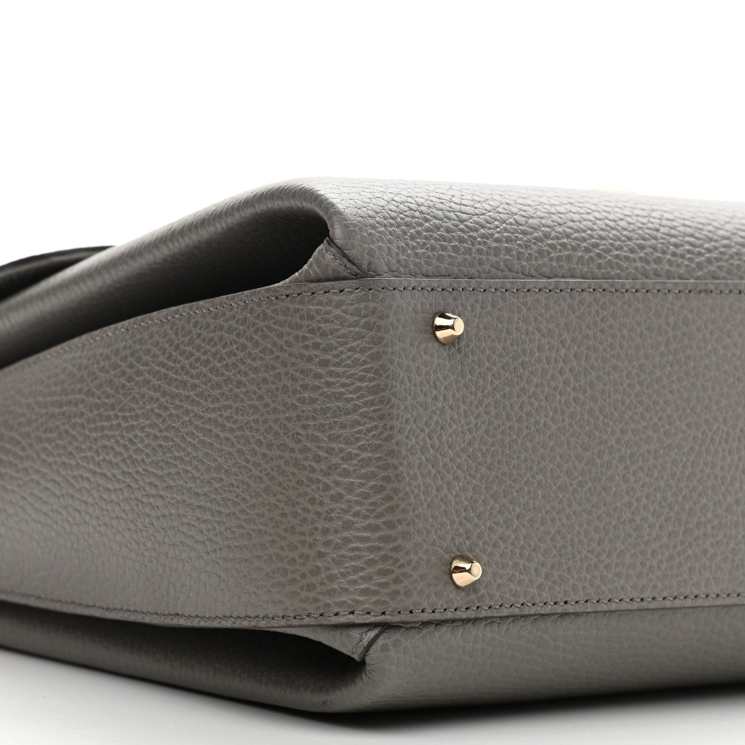 Gucci Dollar Calfskin Medium Interlocking G Top Handle Shoulder Bag Loess 9 of 13