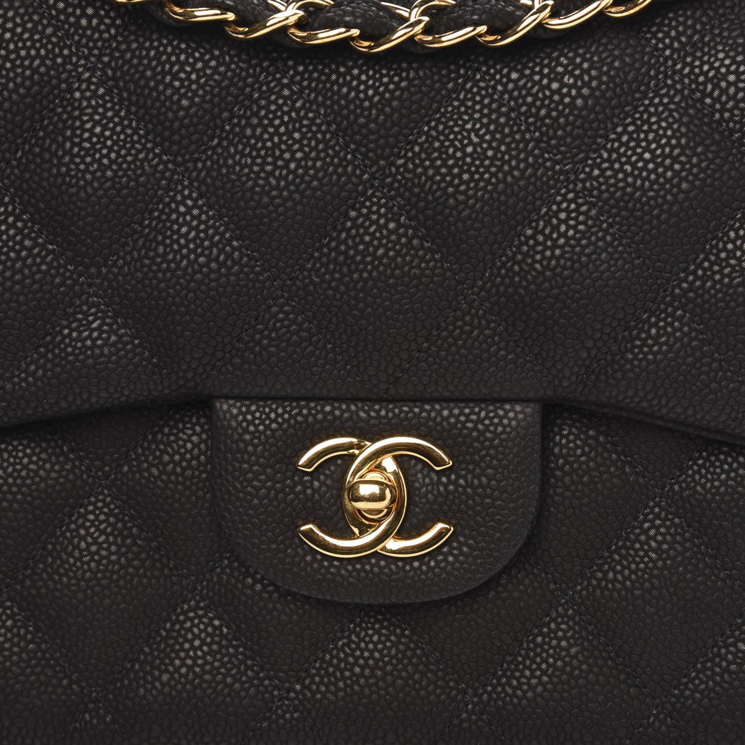 Chanel Iridescent Caviar Quilted Jumbo Double Flap Black 8 of 13