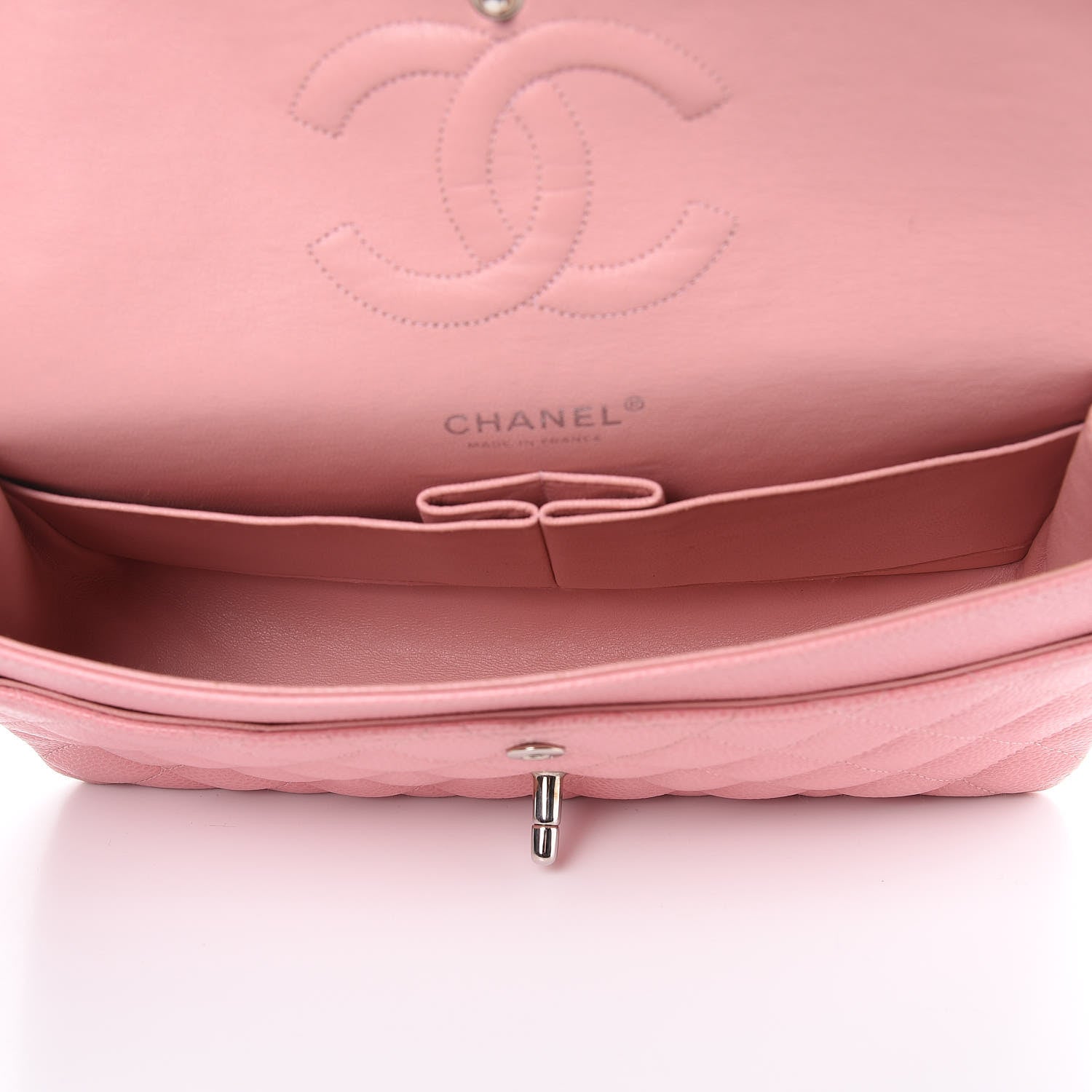 Chanel Caviar Quilted Medium Double Flap Pink 6 of 16