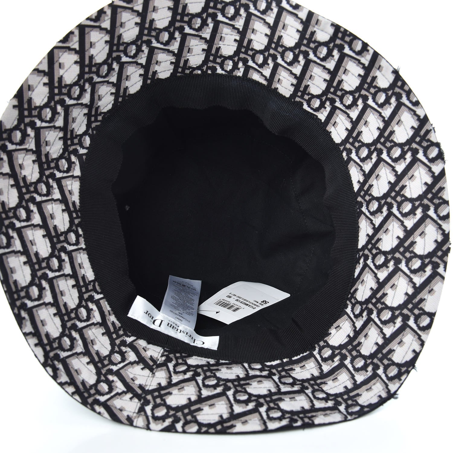 Christian Dior Camouflage Logo Bucket Hat 58 Black 6 of 6