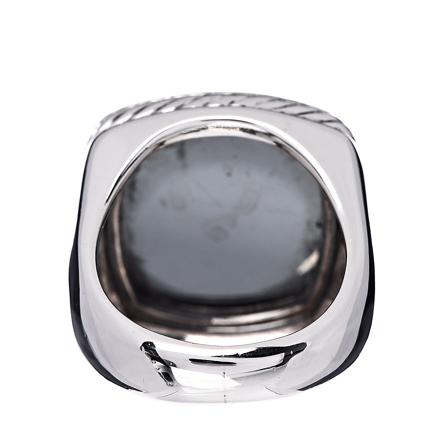 David Yurman Sterling Silver Hematite 17mm Albion Ring 52 6 4 of 5