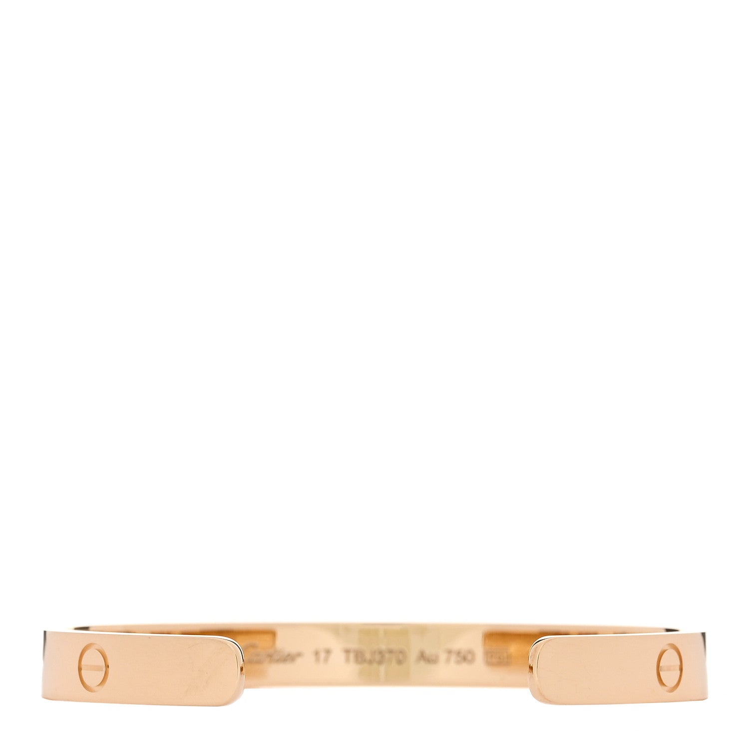 Cartier 18K Yellow Gold LOVE Cuff Bracelet 17 2 of 3