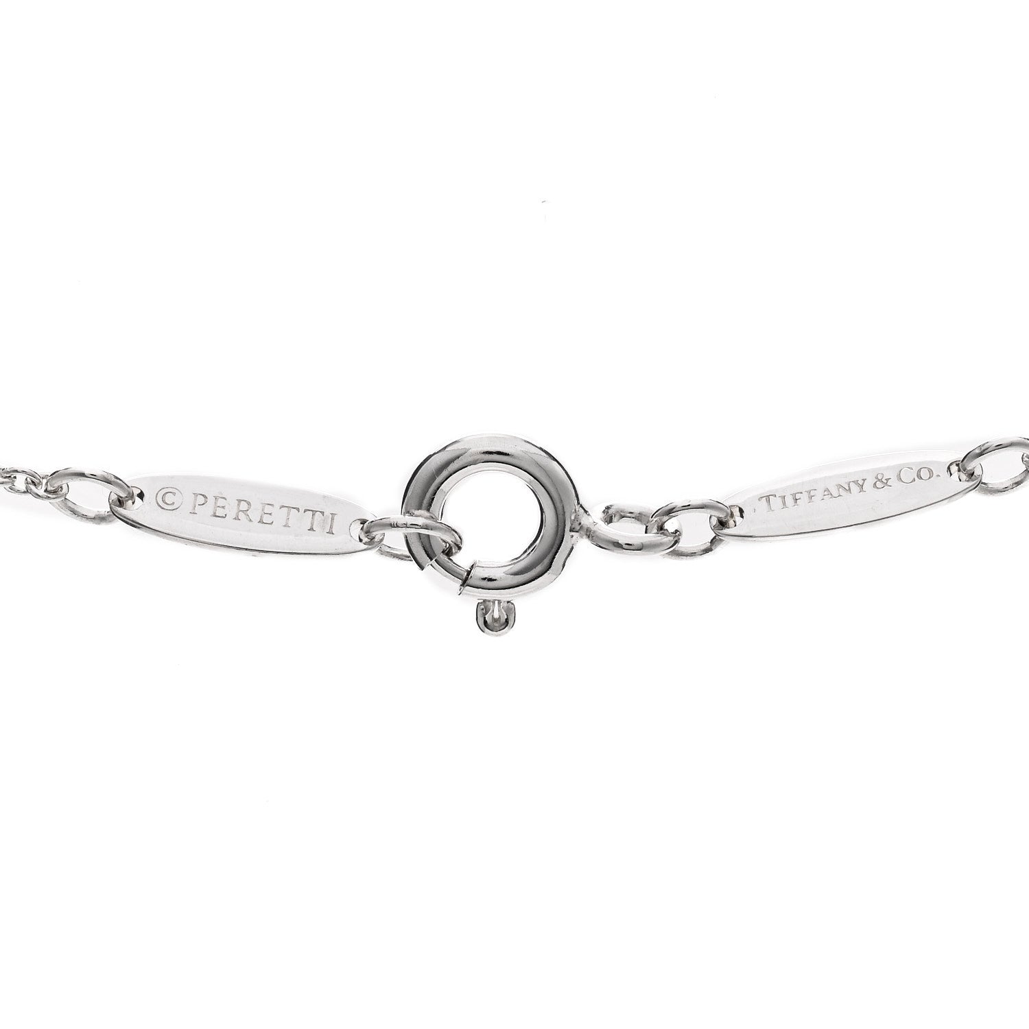 Tiffany Sterling Silver Elsa Peretti 11mm Open Heart Pendant Necklace 5 of 7